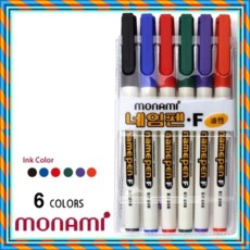 모나미)네임펜(F/6색)